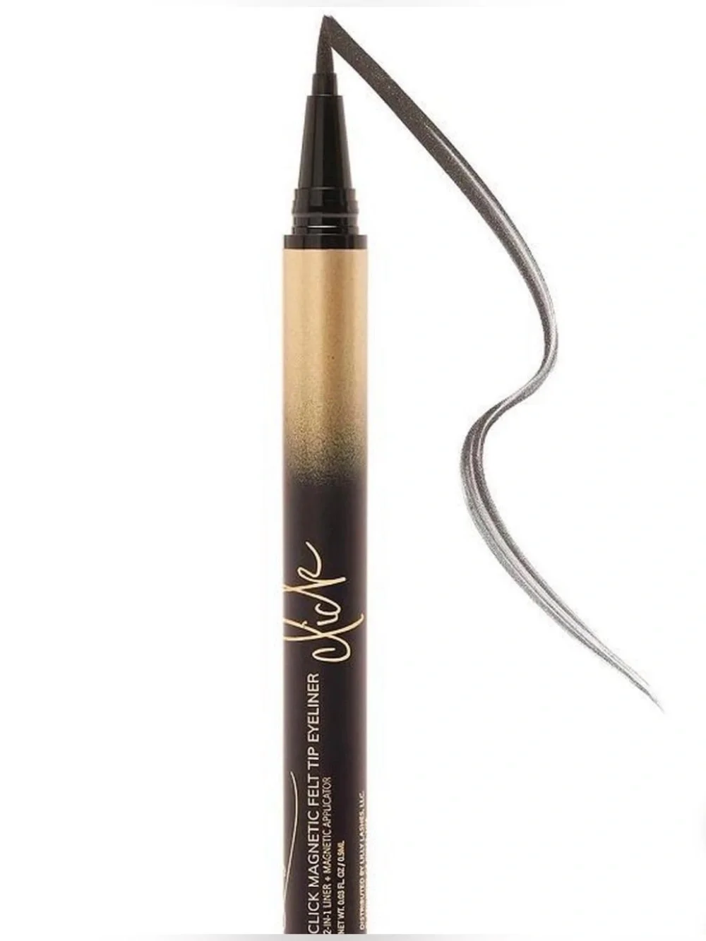 NEW! Lilly Lashes Click Magnetic Felt Tip Eyeliner — Black